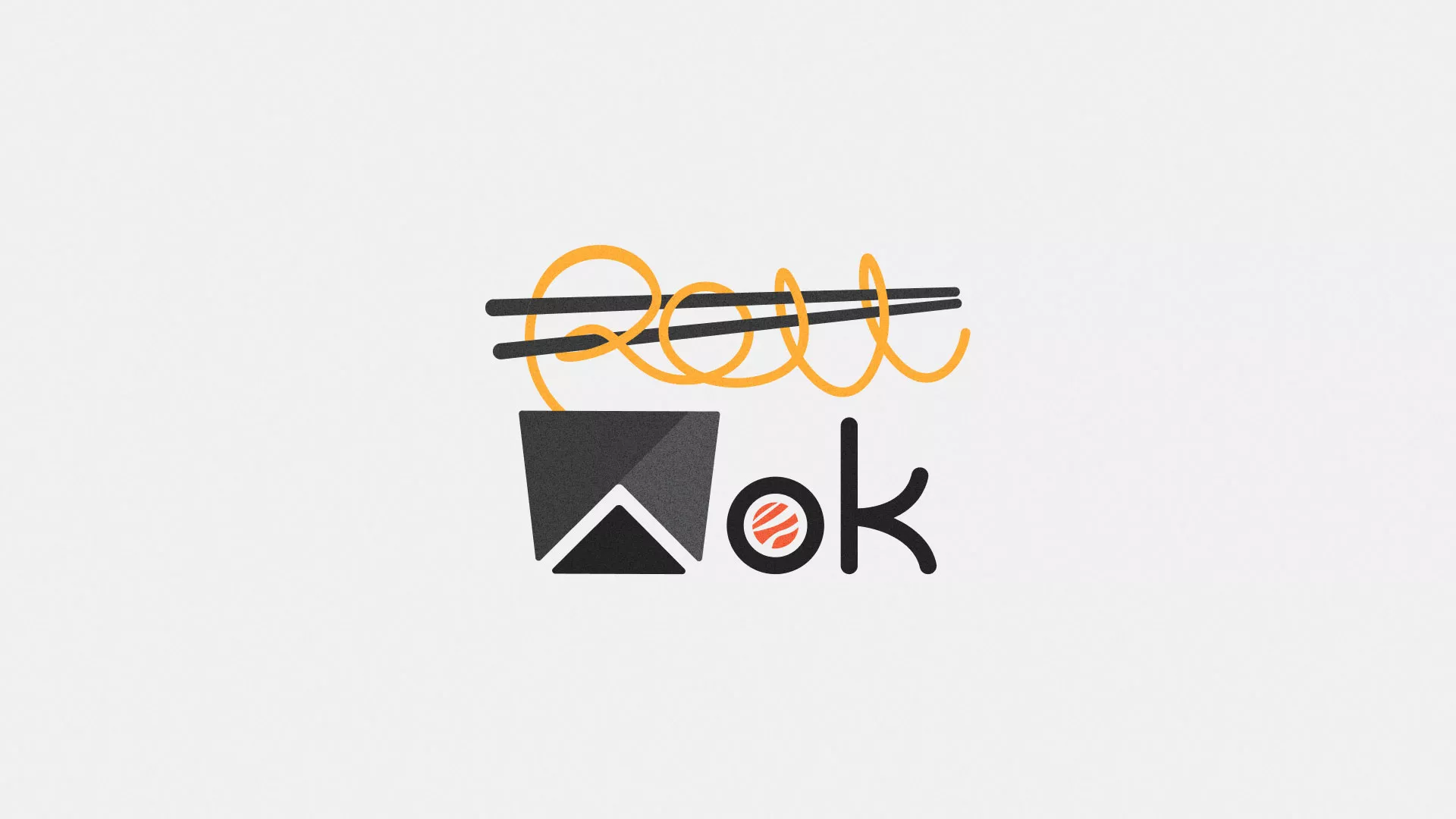 Разработка логотипа суши-бара «Roll Wok Club» в Первоуральске